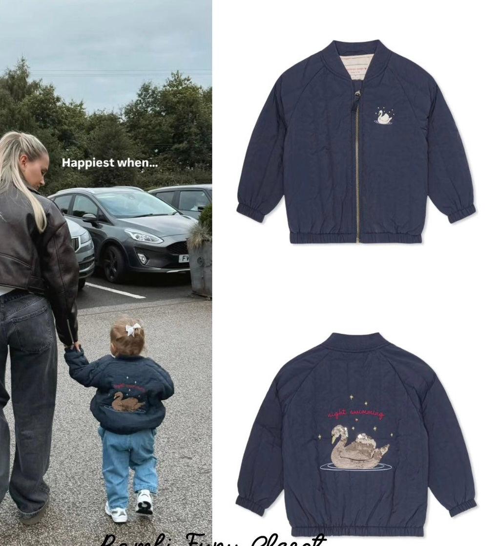 BOMBER JACKET SEQUIN SWAN