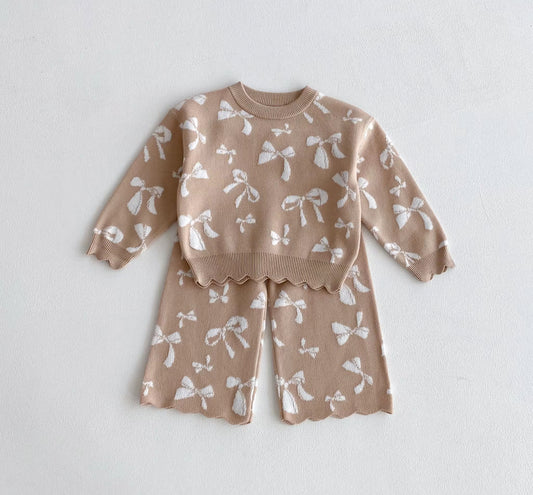 Beige Bow Set