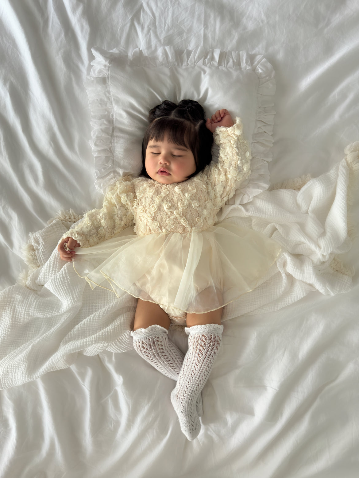 LACE TULLE ROMPER DRESS