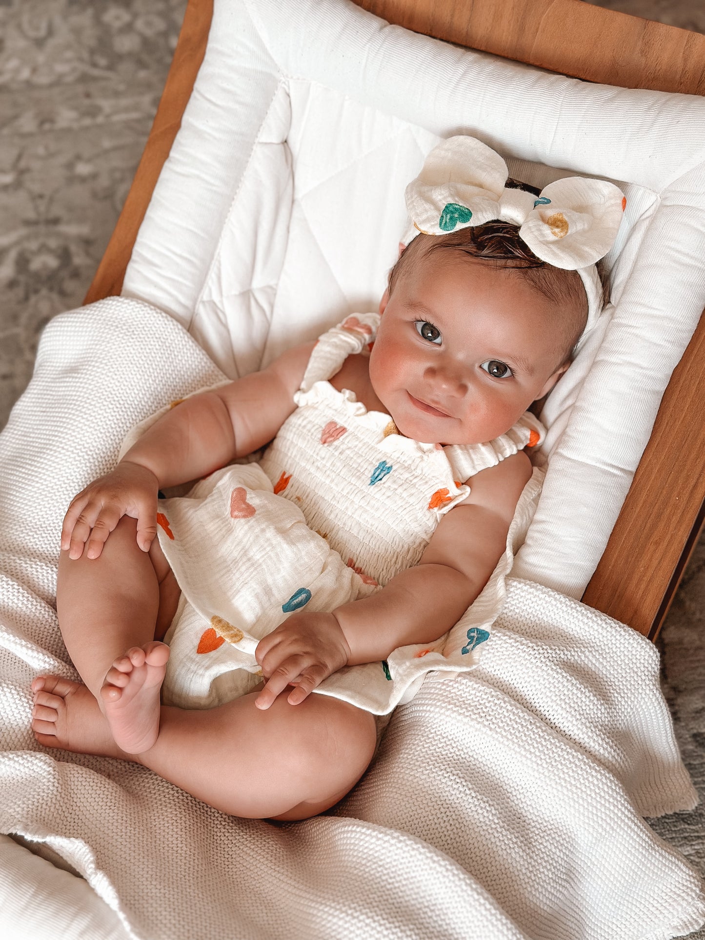 Heart Print Camisole Romper Dress