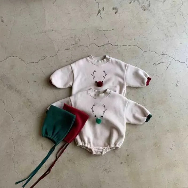 REINDEER ROMPER & BONNET