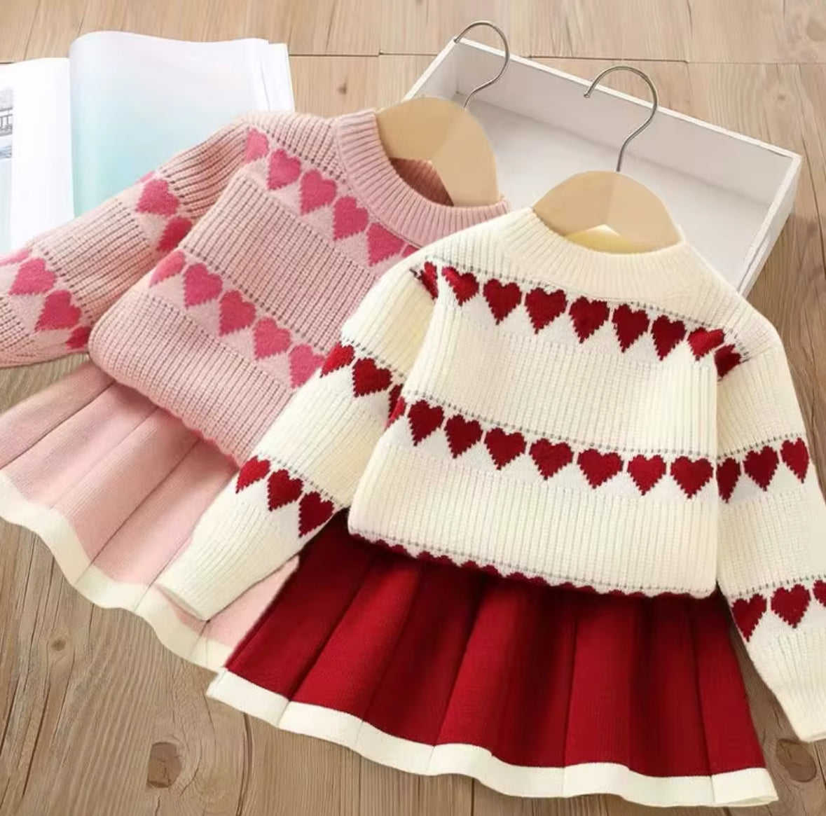 Heart Jumper & Skirt Set