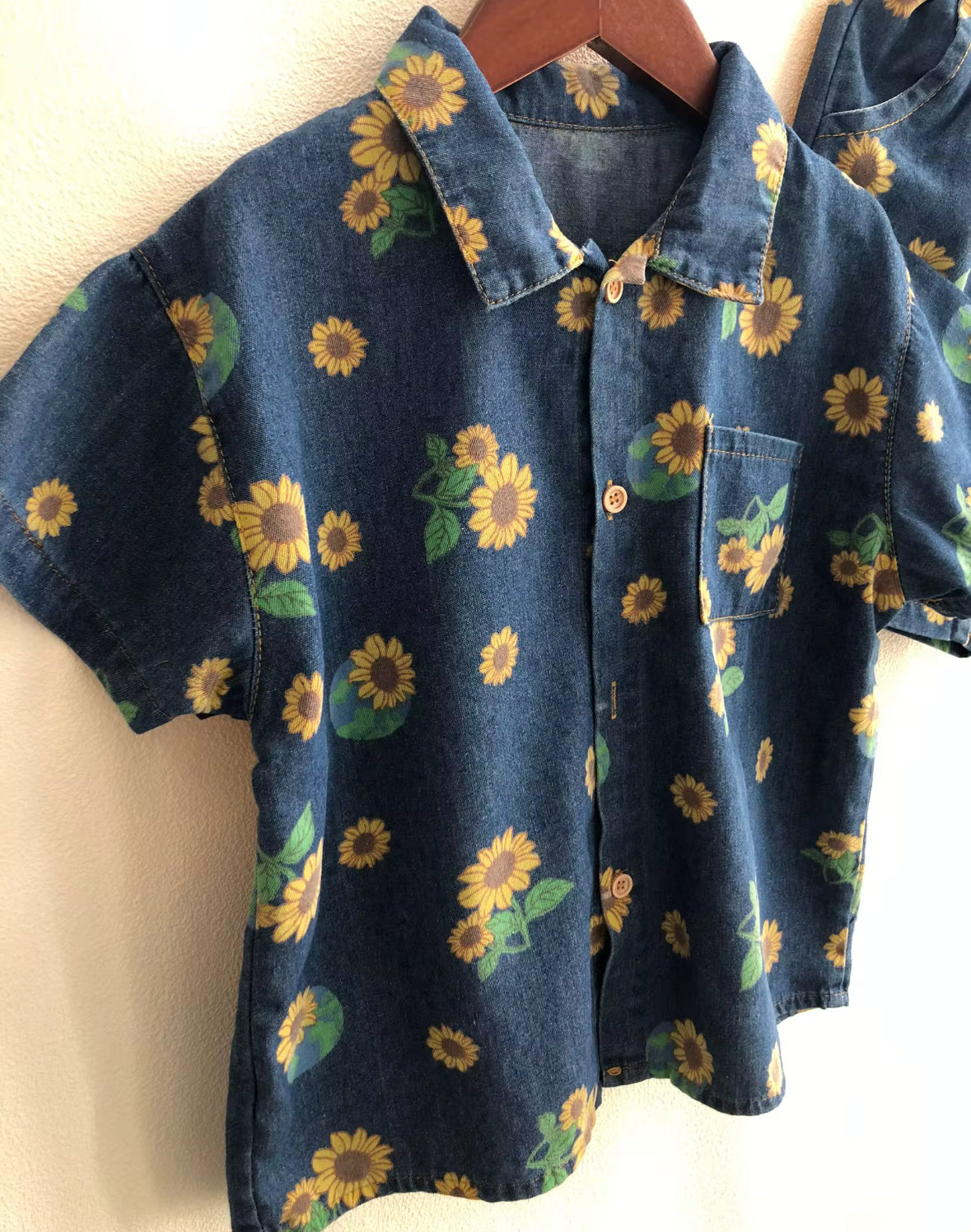 Sunflower Print Shorts Set