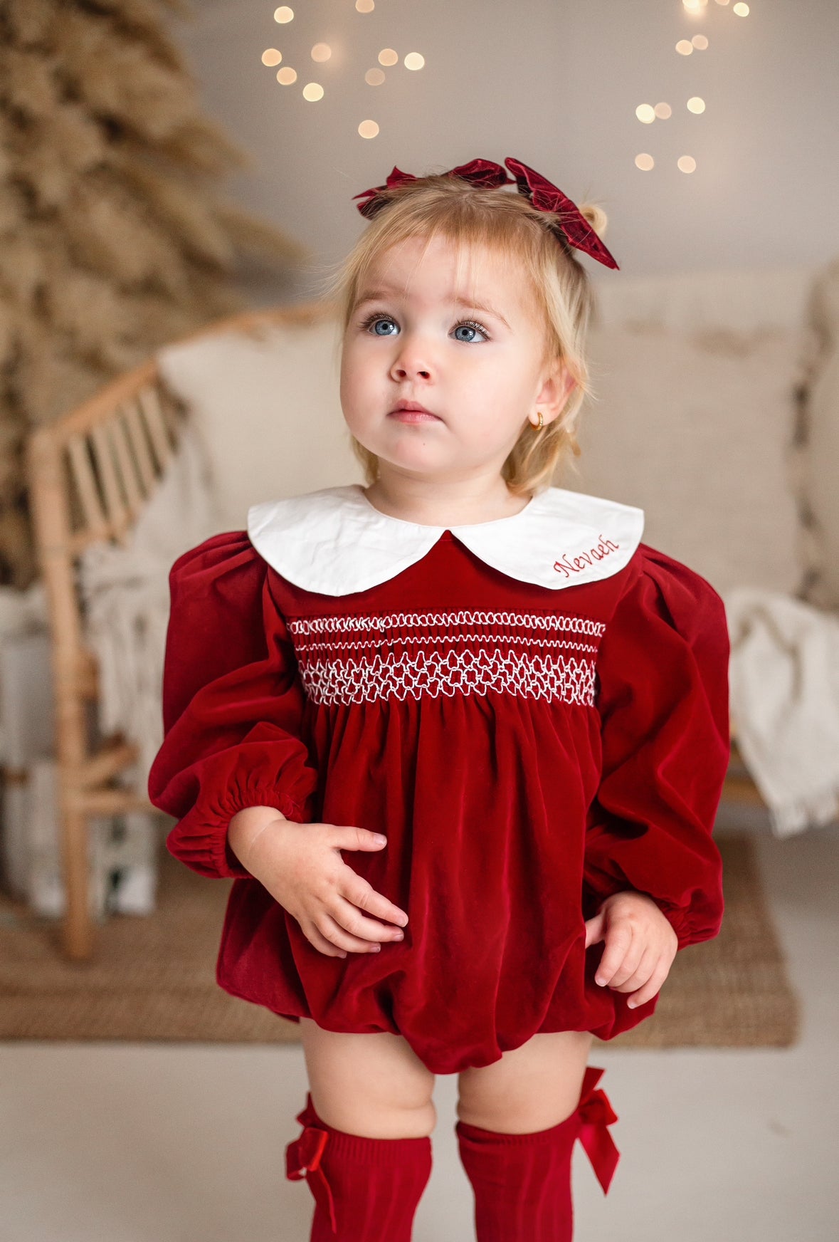 RED ROMPER (Personalized)