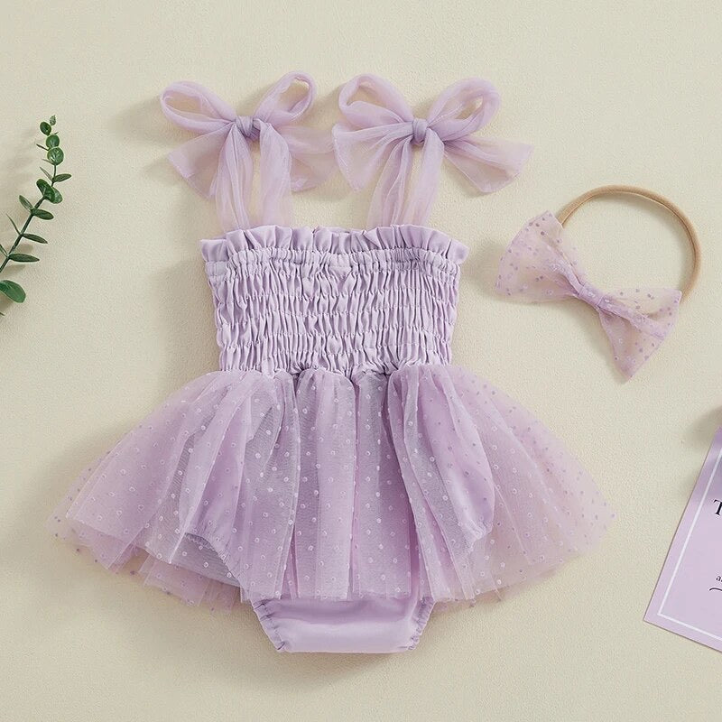 PURPLE ORGANZA TUTU ROMPER