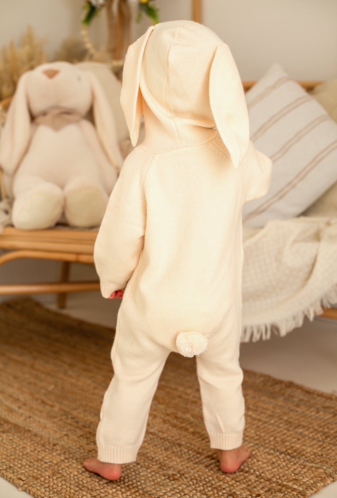 Knit Bunny Onesie Cream