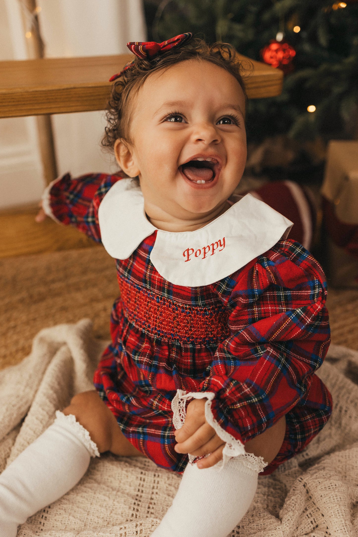 Tartan Peter Pan Collar Romper
