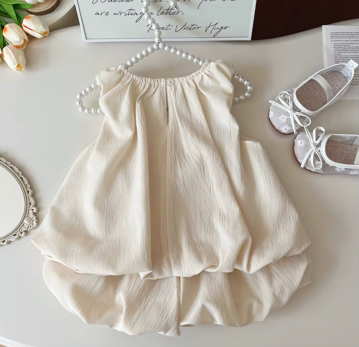 PEARL BOW TOP & SHORTS