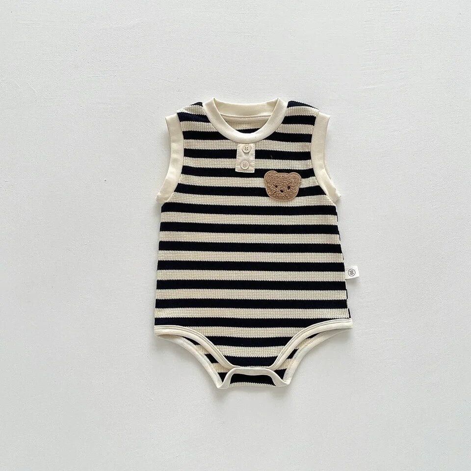 SLEEVELESS STRIPE ROMPER