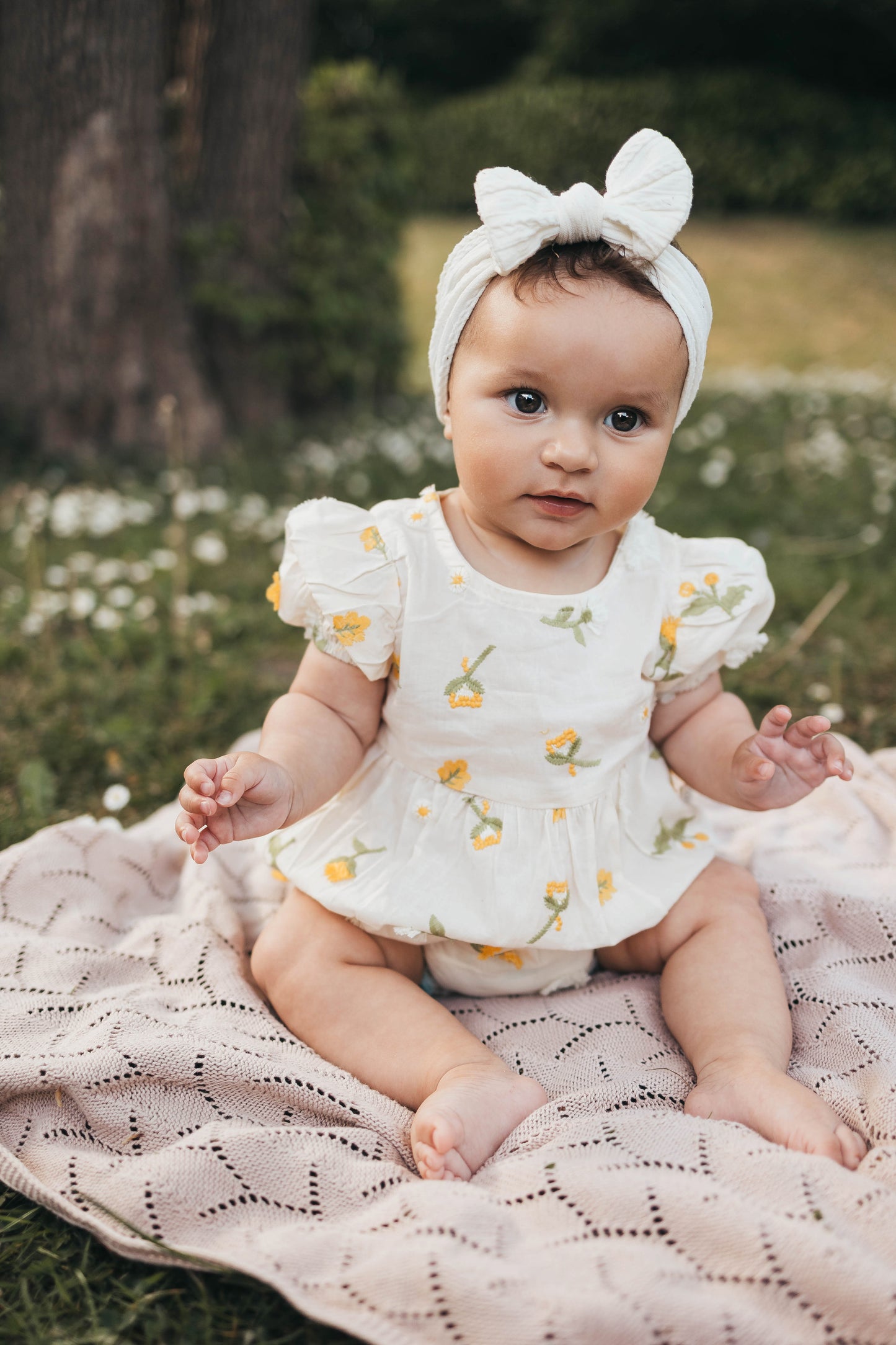 Floral Embroidered Romper