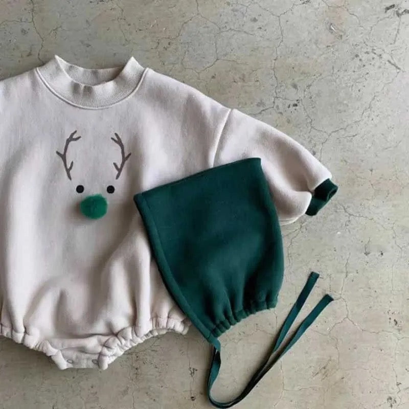 REINDEER ROMPER & BONNET