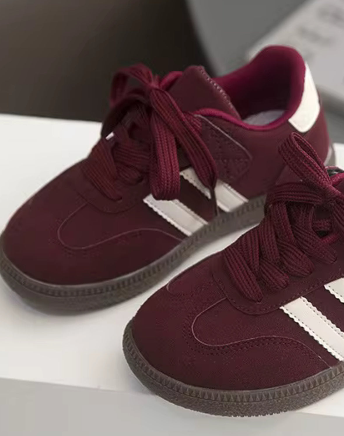 Two Stripe Slip On Trainers