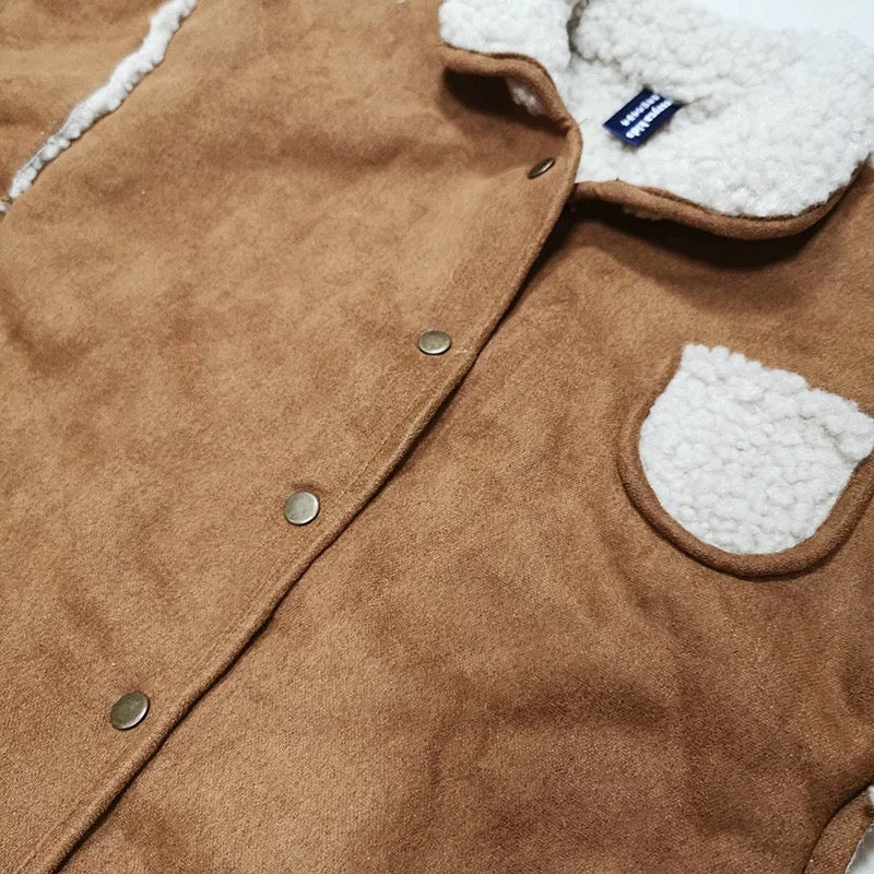 SUEDE BORG ROMPER SUIT