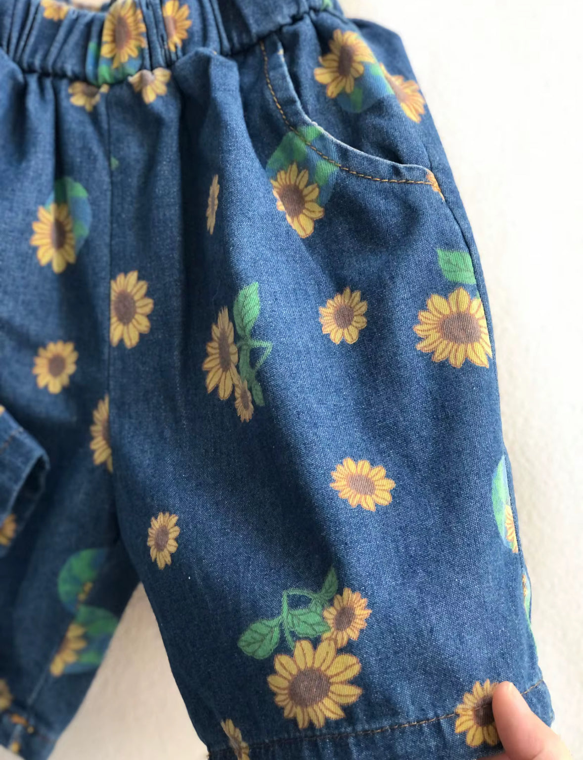 Sunflower Print Shorts Set