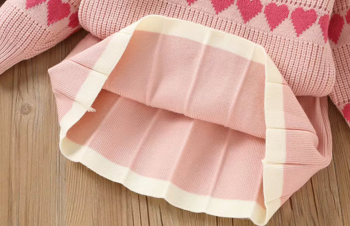 Heart Jumper & Skirt Set