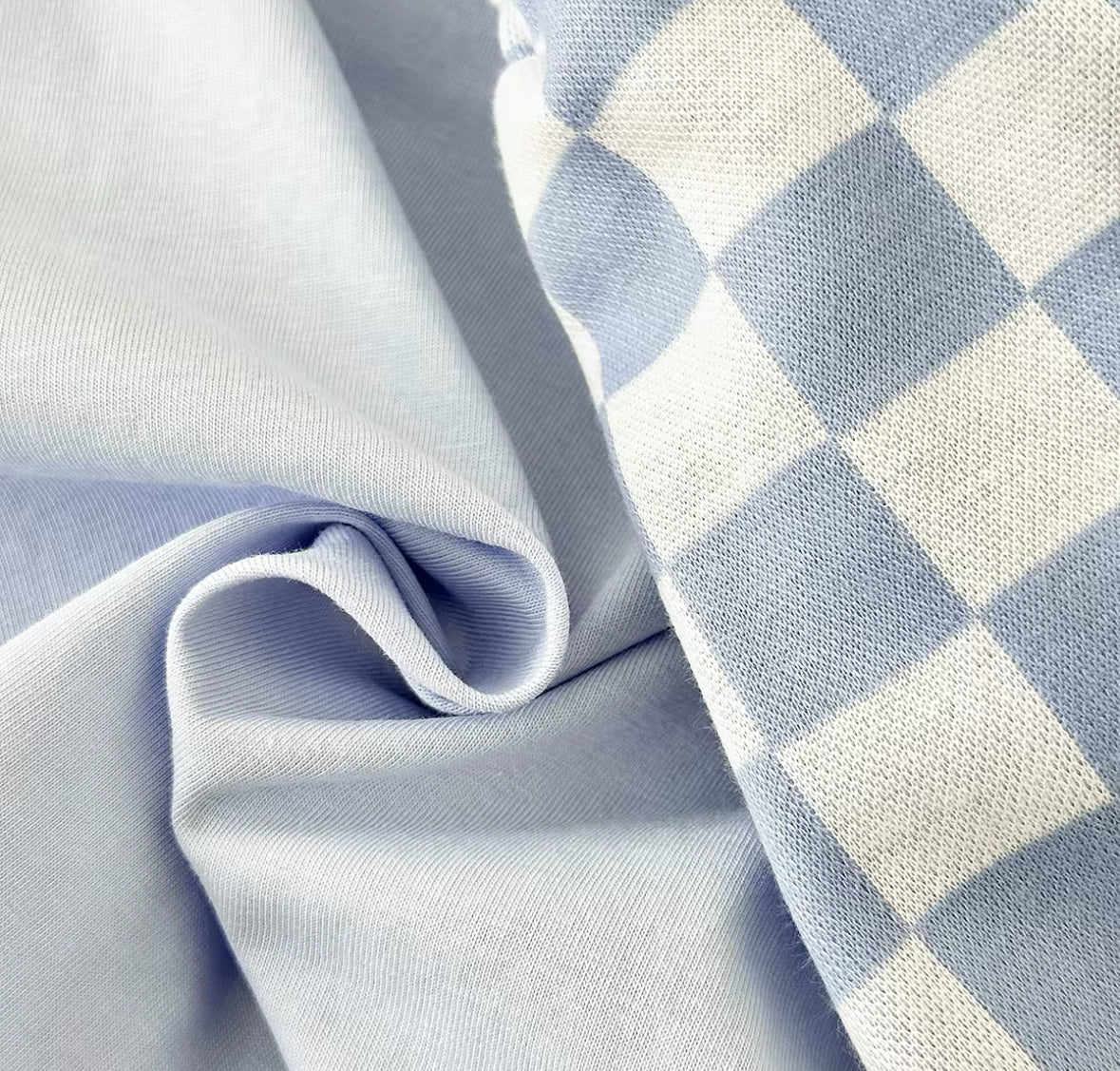 Checkered Shorts & Top Set Blue