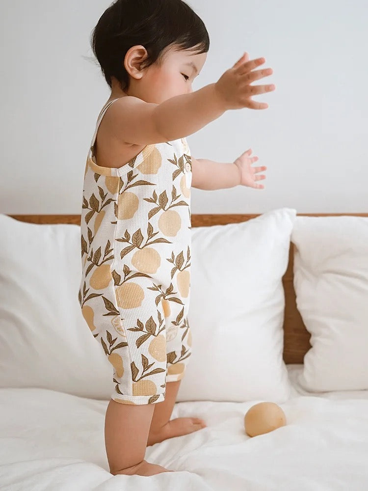 LEMON WAFFLE CAMISOLE JUMPSUIT