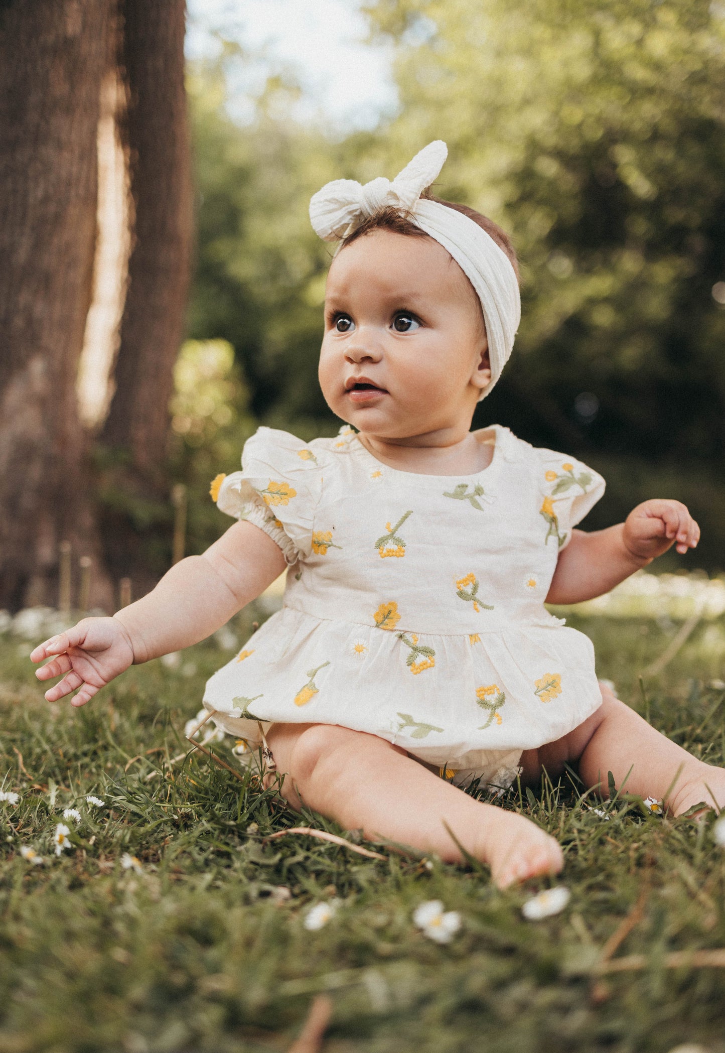 Floral Embroidered Romper