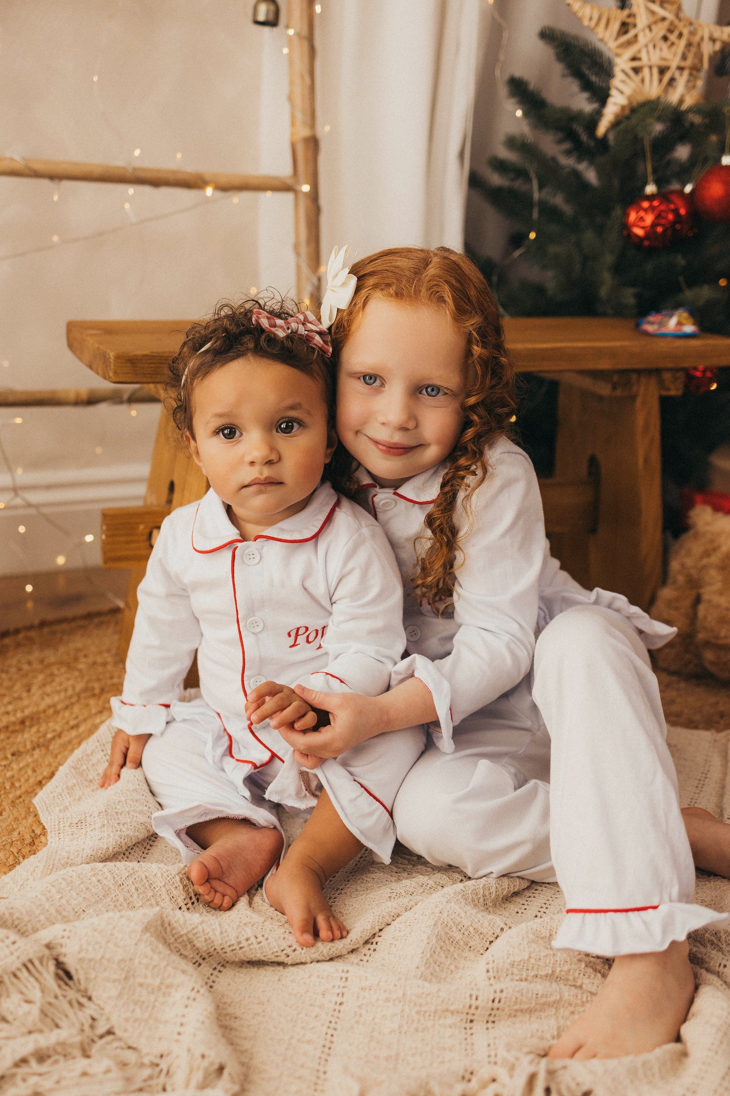 Girls Red Lined Pyjamas