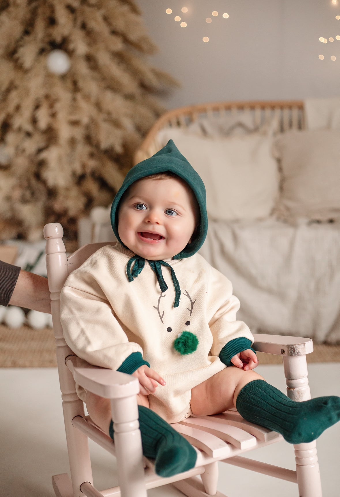REINDEER ROMPER & BONNET