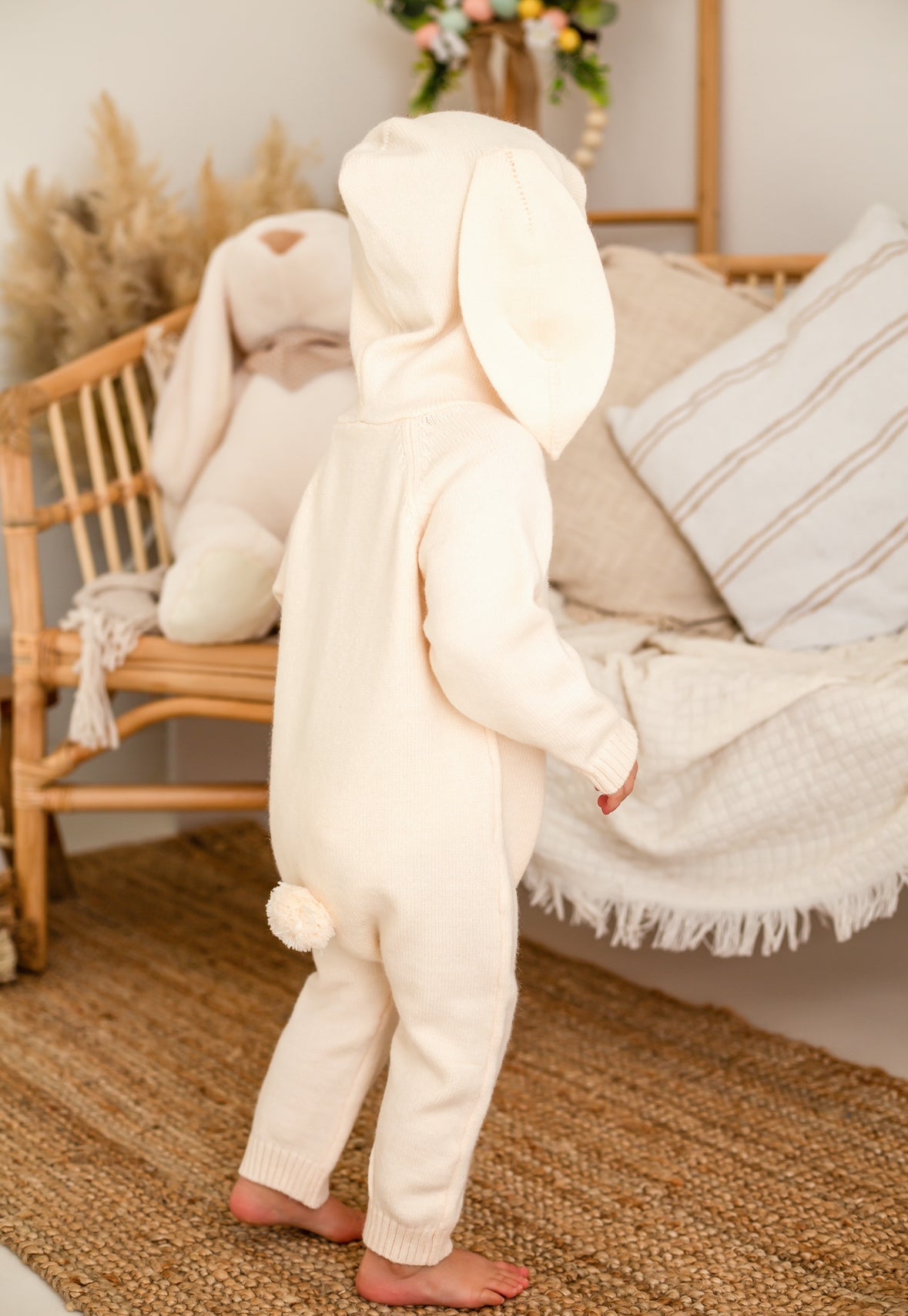 Knit Bunny Onesie Cream