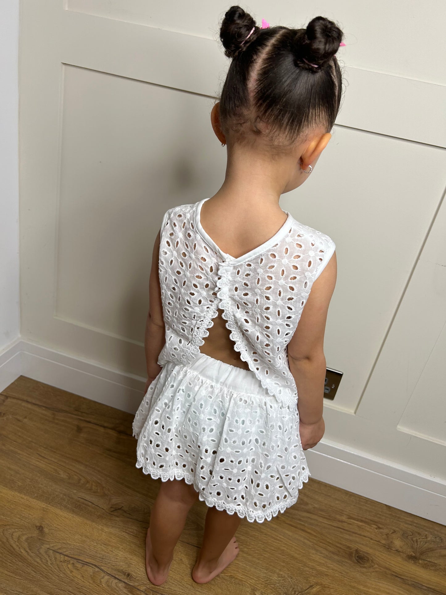 Cotton lace style shorts & top