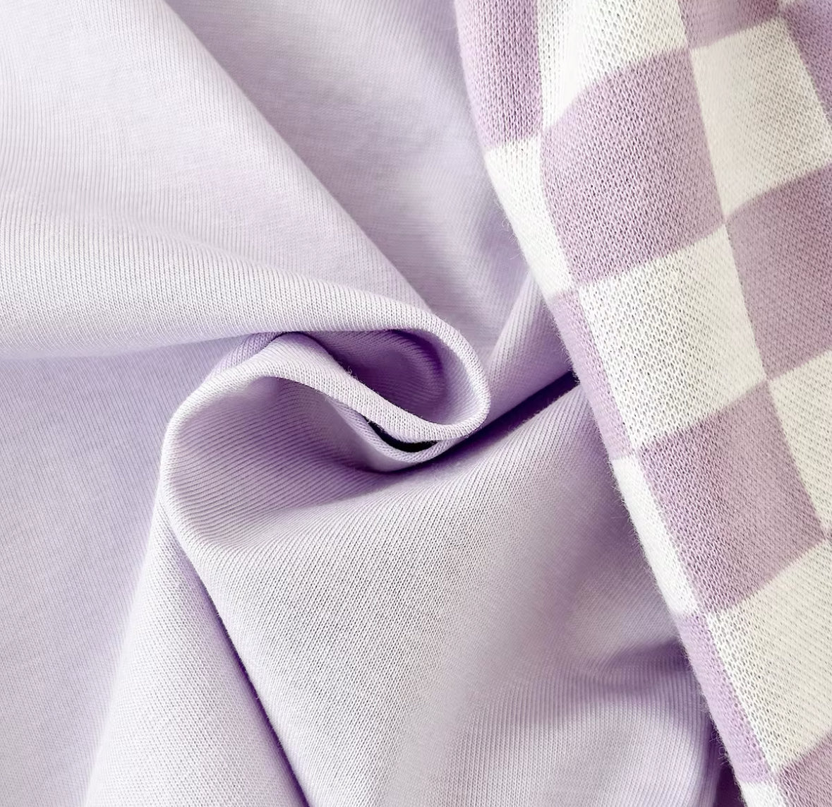 Checkered Shorts & Top Set Purple