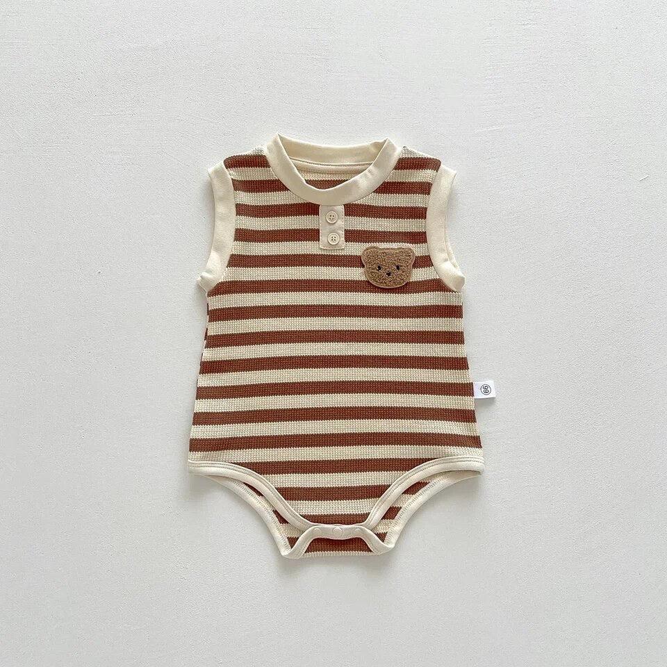 SLEEVELESS STRIPE ROMPER