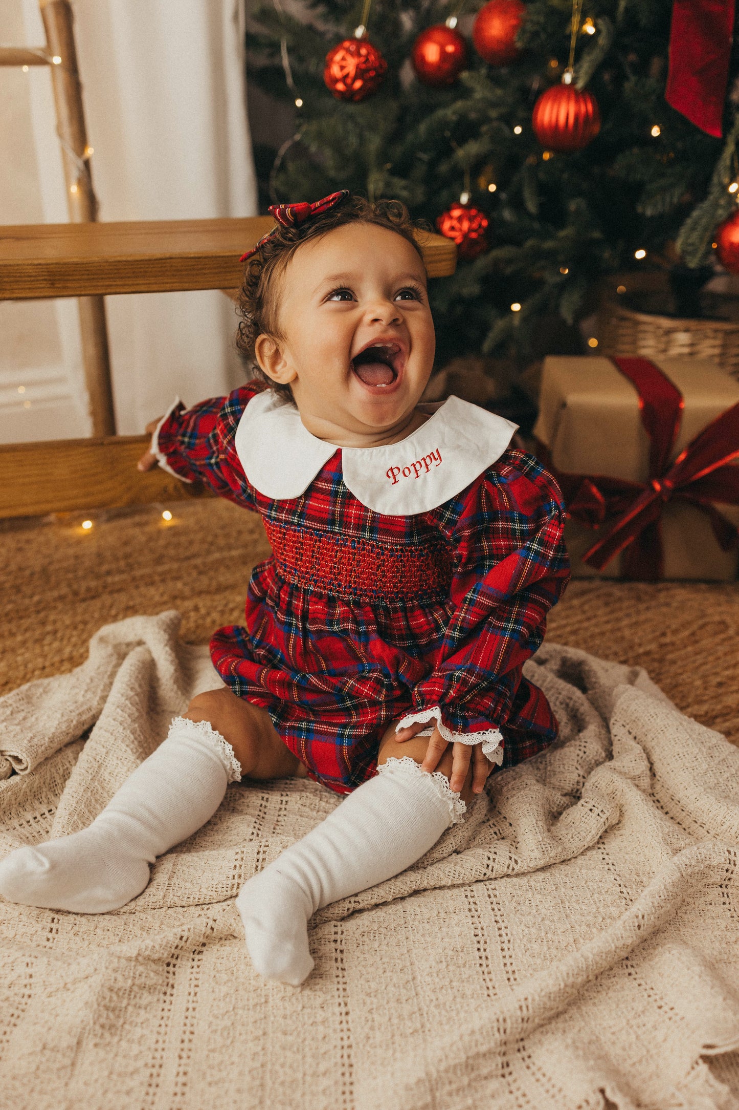 Tartan Peter Pan Collar Romper