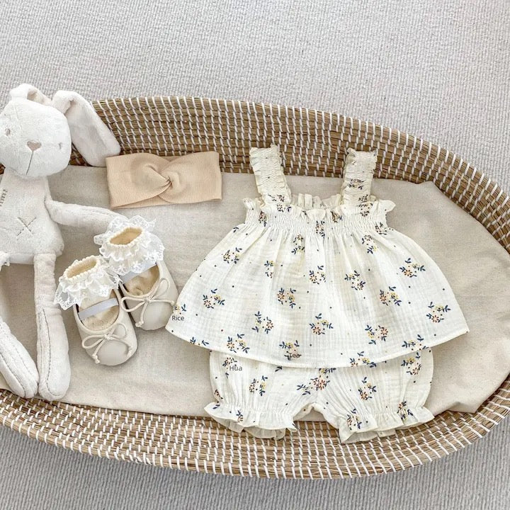 FLORAL BALLOON SHORTS SET