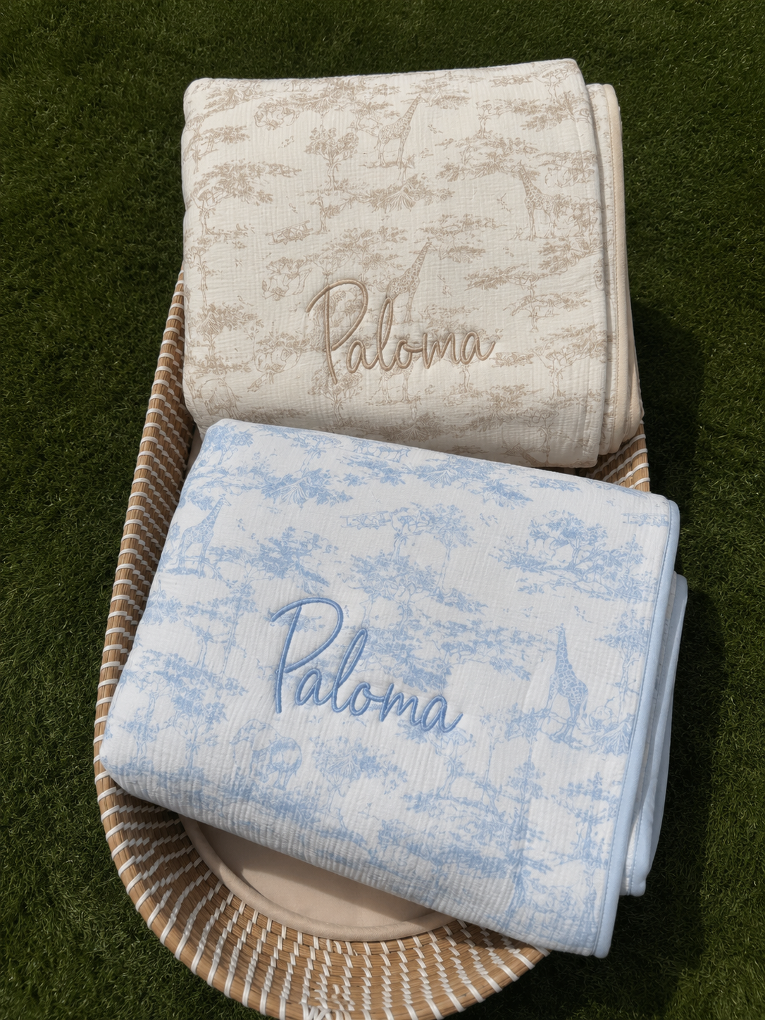 Personalised Safari Print Blankets