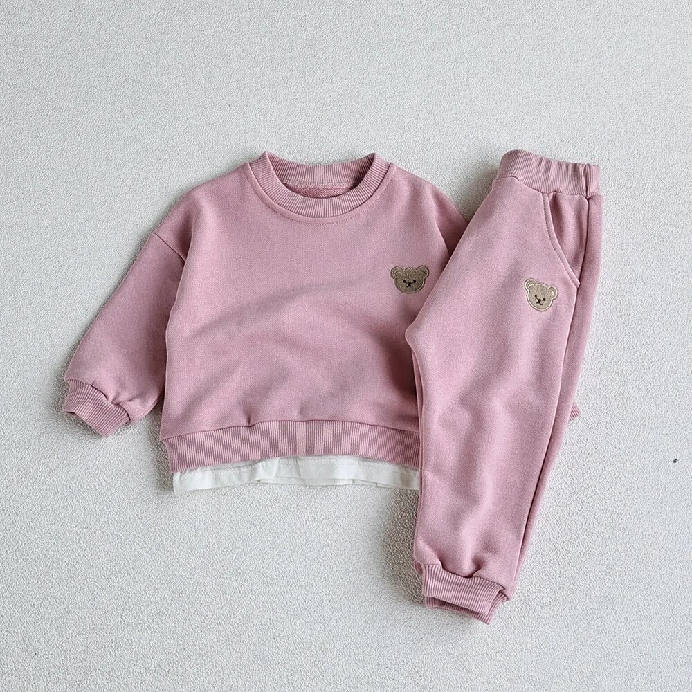 BRIGHT PINK CASEY BEAR TRACKSUIT
