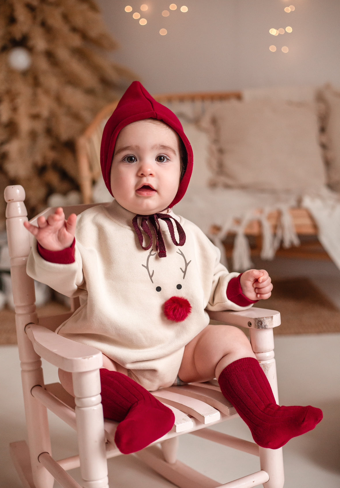 REINDEER ROMPER & BONNET