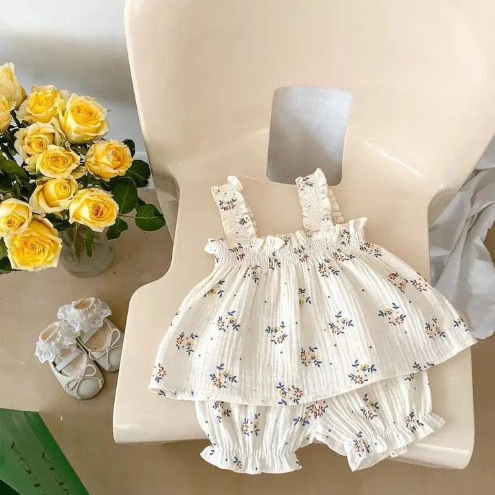 FLORAL BALLOON SHORTS SET