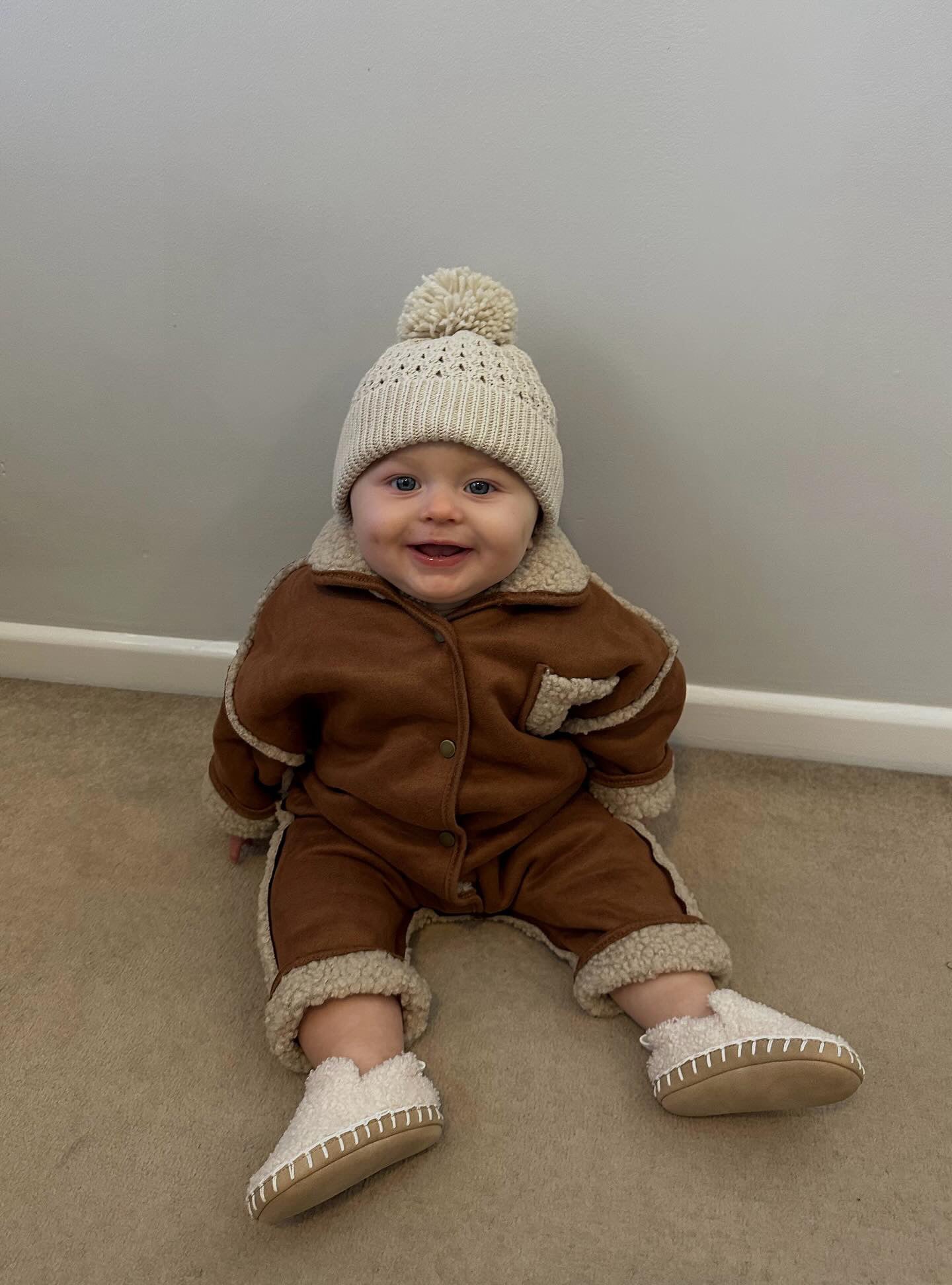 SUEDE BORG ROMPER SUIT