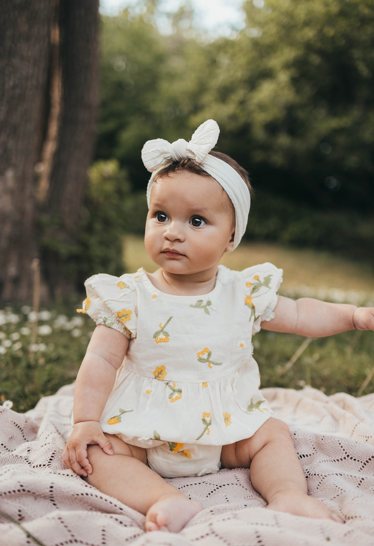 Floral Embroidered Romper
