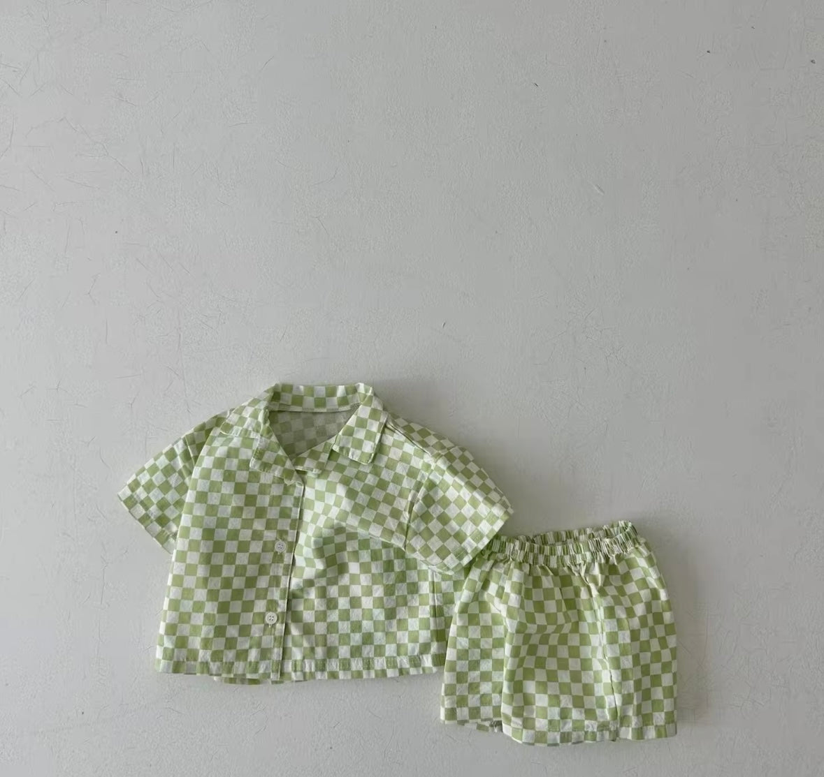 Check Shirt & Short Set