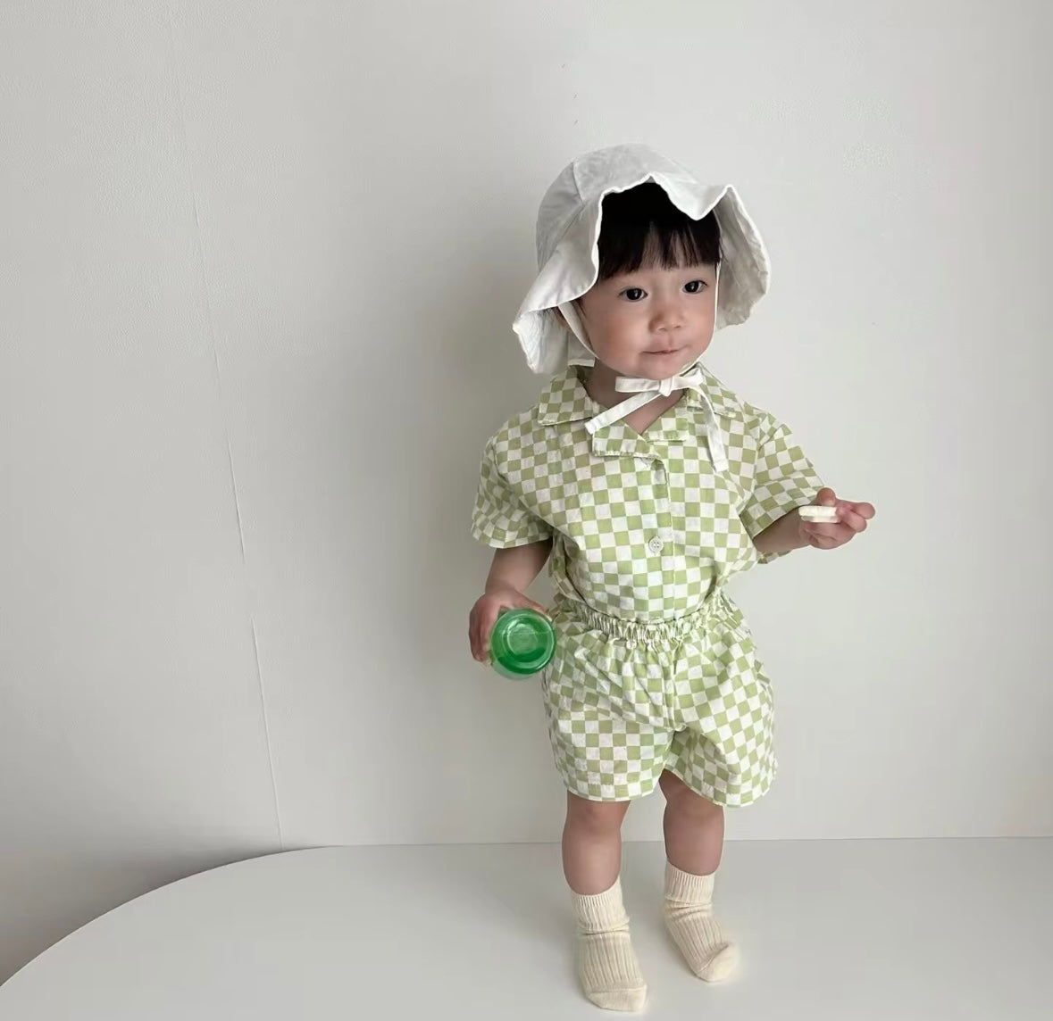 Check Shirt & Short Set