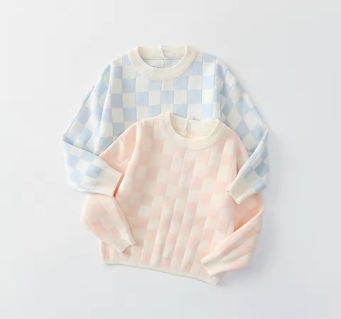 Checkered Co Ord Set Blue