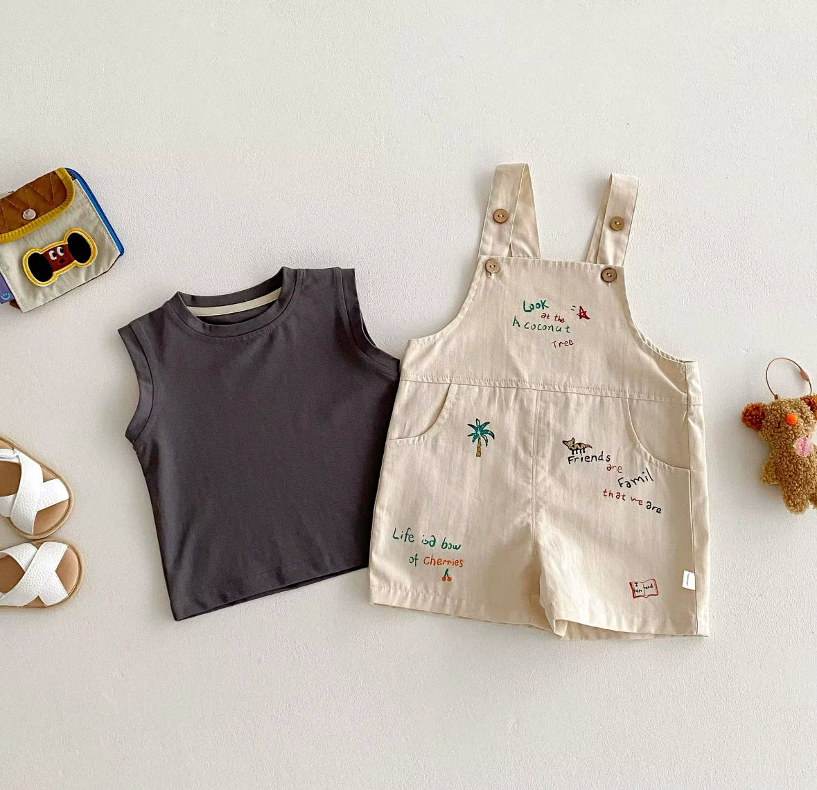 Dungarees & Vest Set