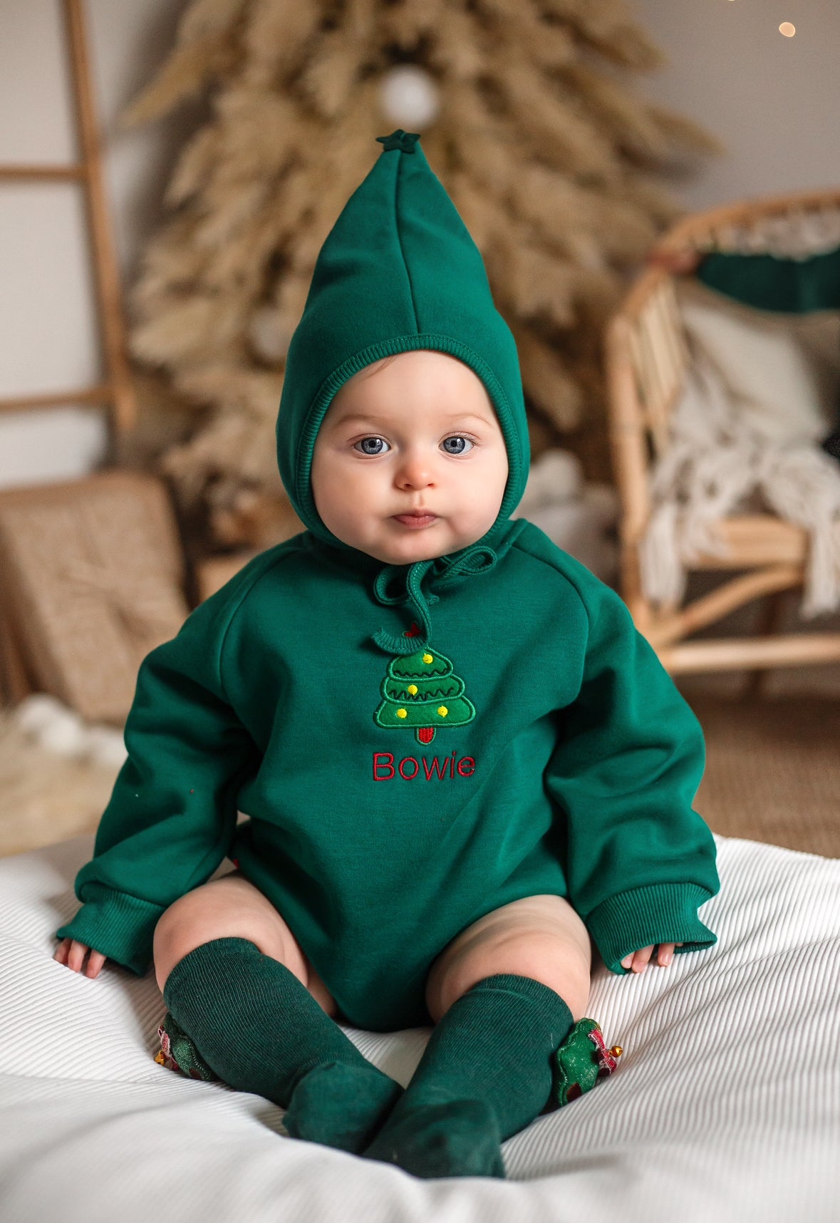 TREE ROMPER & BONNET (Personalized)