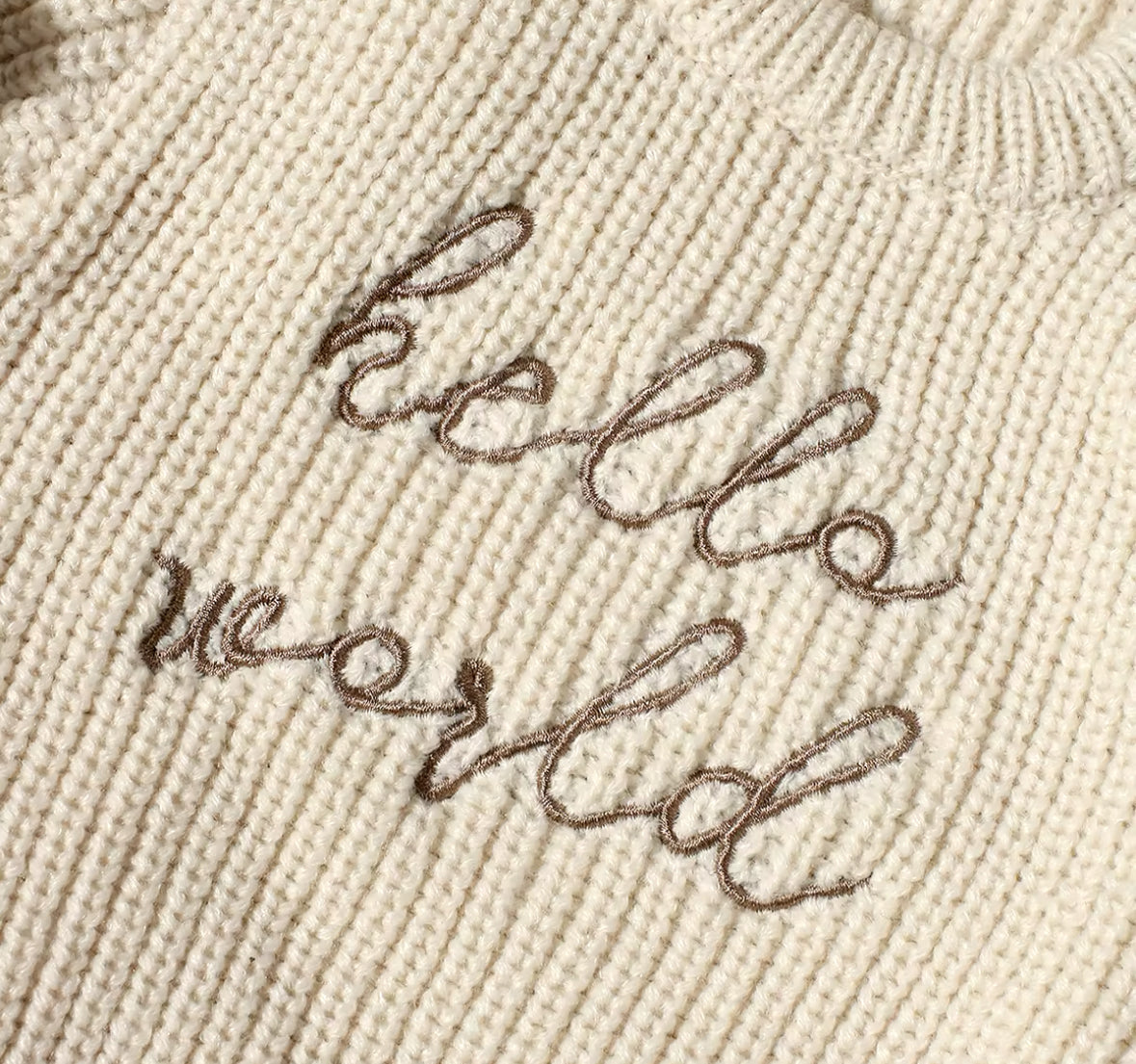 HELLO WORLD KNIT ROMPER & HAT