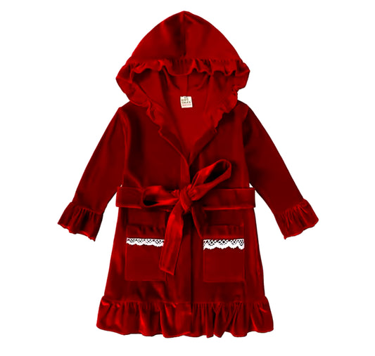 DRESSING GOWN RED GIRLS