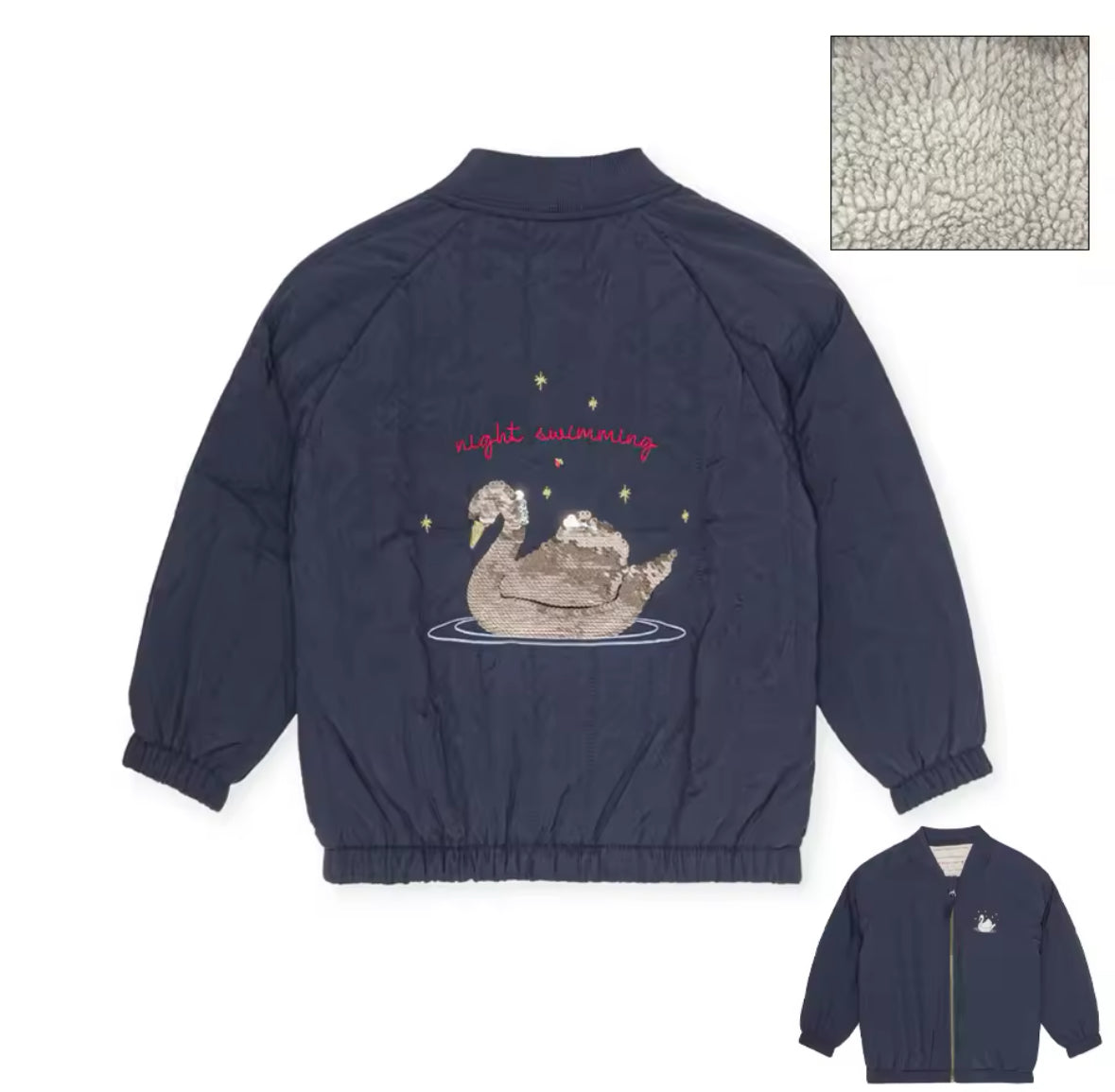 BOMBER JACKET SEQUIN SWAN