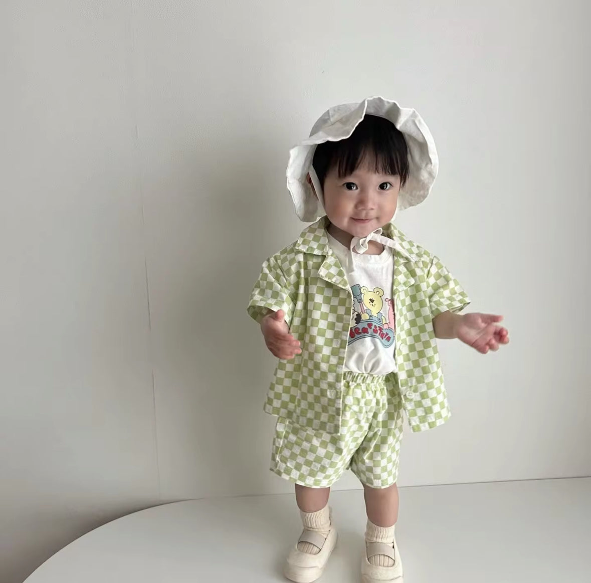 Check Shirt & Short Set