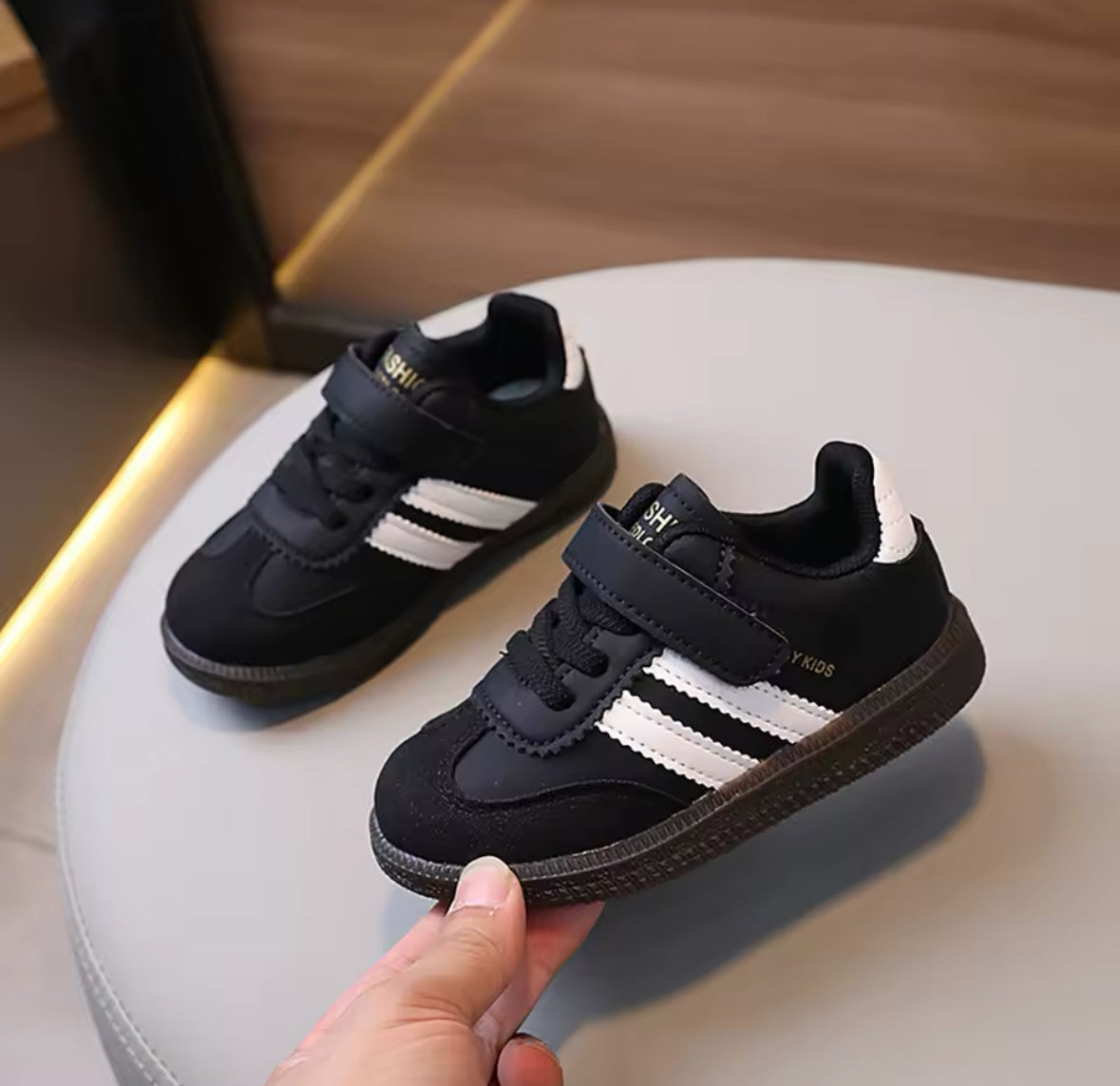 Black Stripe Trainers