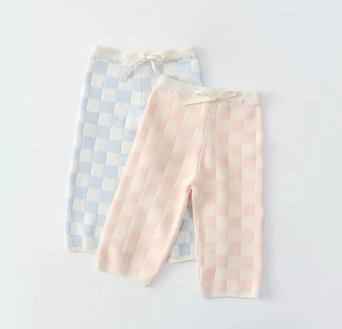 Checkered Co Ord Set Blue