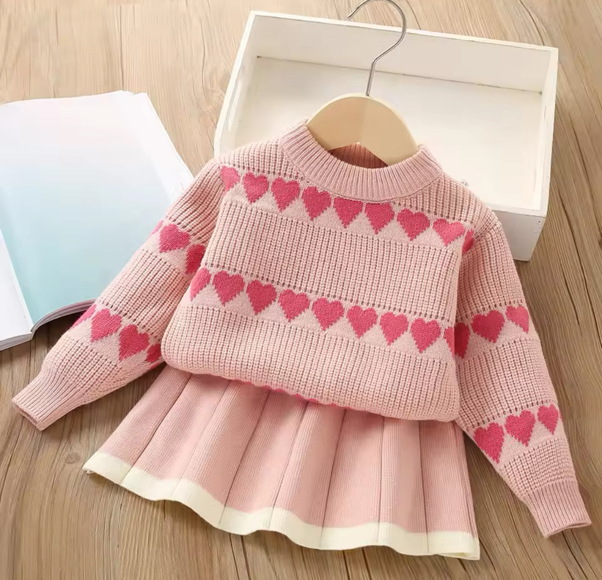 Heart Jumper & Skirt Set