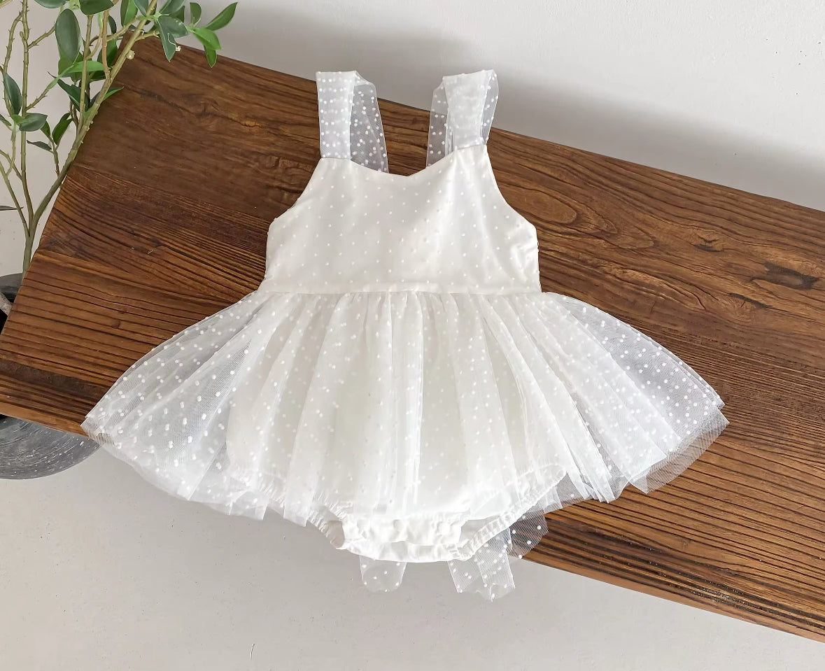 ORGANZA BOW ROMPER DRESS