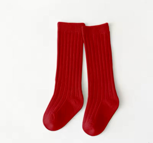 RED LONG SOCKS